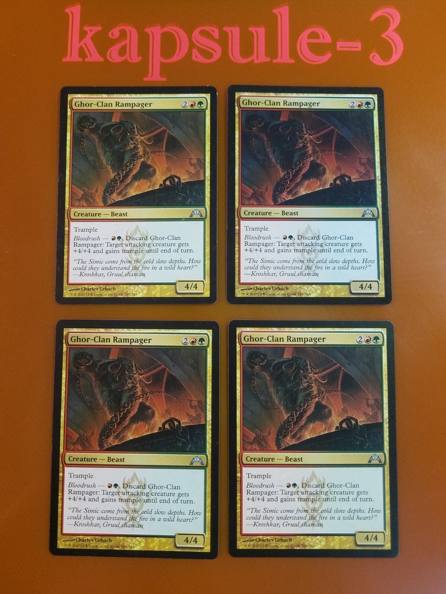 mtg bloodrush cards 4x Ghor-Clan Rampager | Gatecrash | MTG Magic Cards