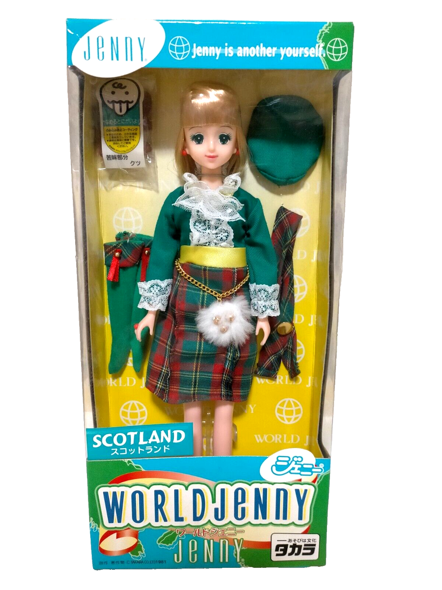 Takara Jenny Doll, WORLD JENNY SCOTLAND Vintage Fashion Doll