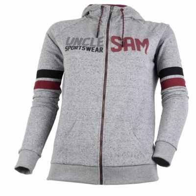 SAM! by Uncle Sam Sweatjacke Damen Kapuzenjacke, Grey Melange