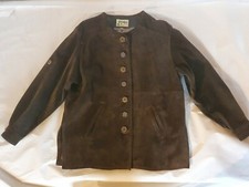 Original Distler women's real leather jacket traditional jacket dark brown size 38