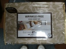 KING SHEET SET 600 CT 100 COTTON RETAL 259.00 EXPRESSLY SOFT COLLECTION NEW