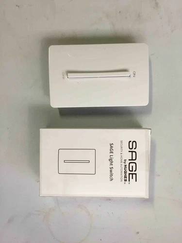 Hughes Sage Single Gang Light Switch White 296611  Home Automation