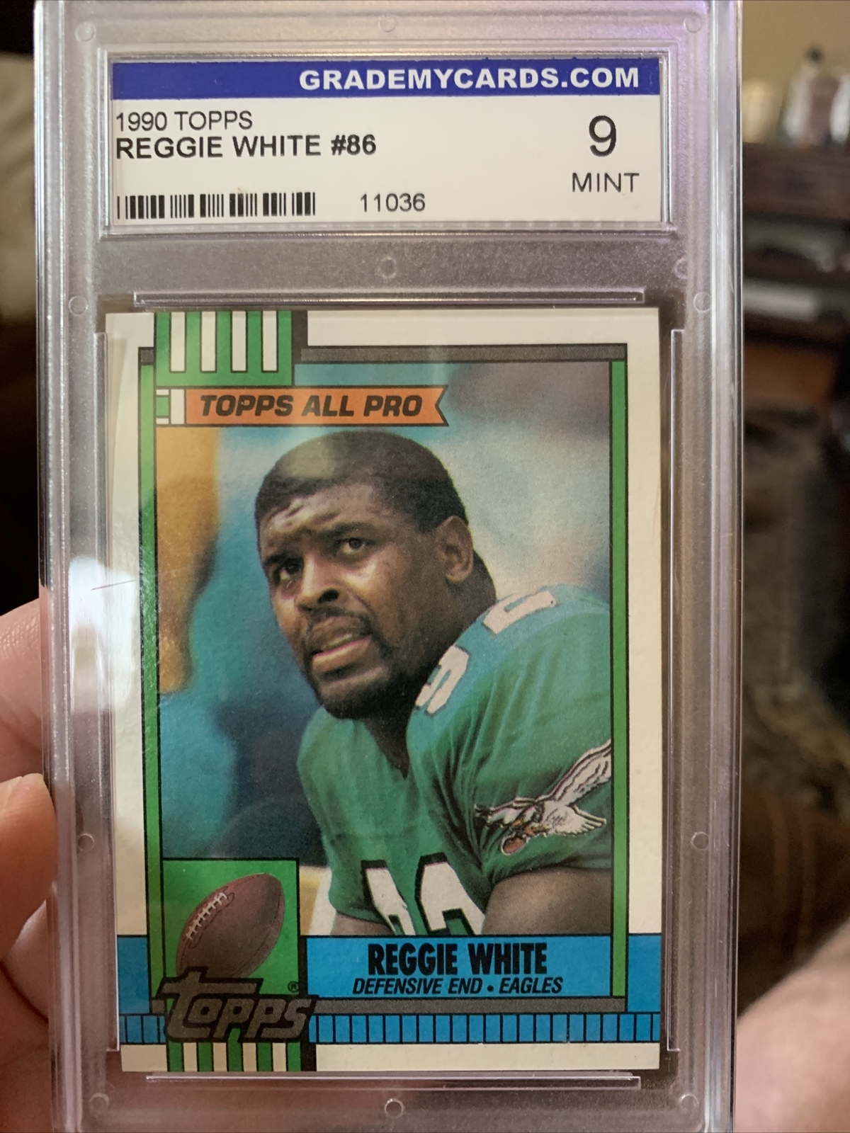 1990 Topps Football Reggie White #86 PSA 9 MINT