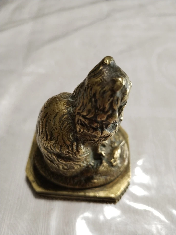 Bronze Animalier Chat Assis - Photo 4/4