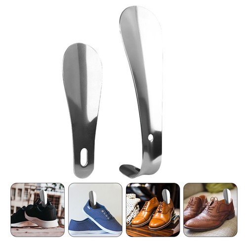 2 Pcs Shoe Lifter Portable Horn for Travel Long Handled Men Seniors Elder