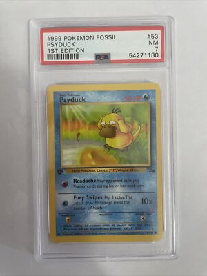 1999 POKEMON FOSSIL PSYDUCK 1ST EDITION #53 PSA 7 53/62 | eBay 1999 POKEMON FOSSIL PSYDUCK 1ST EDITION #53 PSA 7 53/62 | eBay
