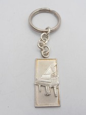 Piano: 925 Silver Keychain - Music - Musician - Pianist