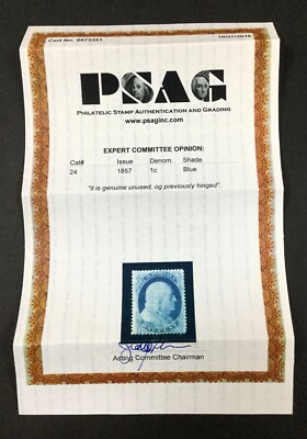 MOMEN: US STAMPS #24 MINT OG LH VF/XF PSAG CERT LOT #81891 | eBay