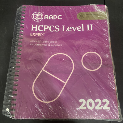  New 2022 AAPC HCPCS Level II Expert Spiral Bound Book ISBN 9781646312146