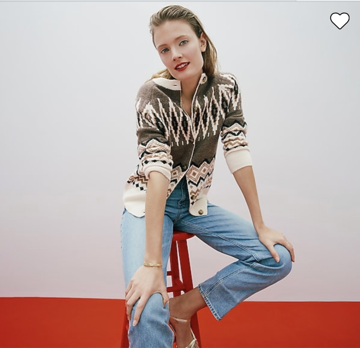J CREW Fair Isle cardigan Item BE043 eBay