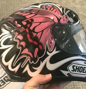 SHOEI MOTORCYCLE HELMET RF-1000 PINK/BLACK FLUTTER BUTTERFLY X-SMALL | eBay