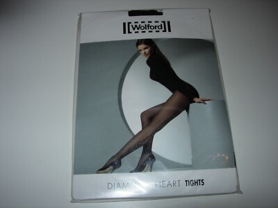 Wolford Diamond Heart Tights Pantyhose (Seam Pattern; Mocca