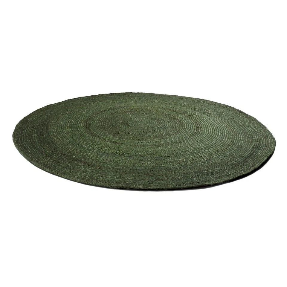 Round Jute Rug Hand Woven Carpet for Living Room Hallway Bedroom Kitchen - Image 2 of 4