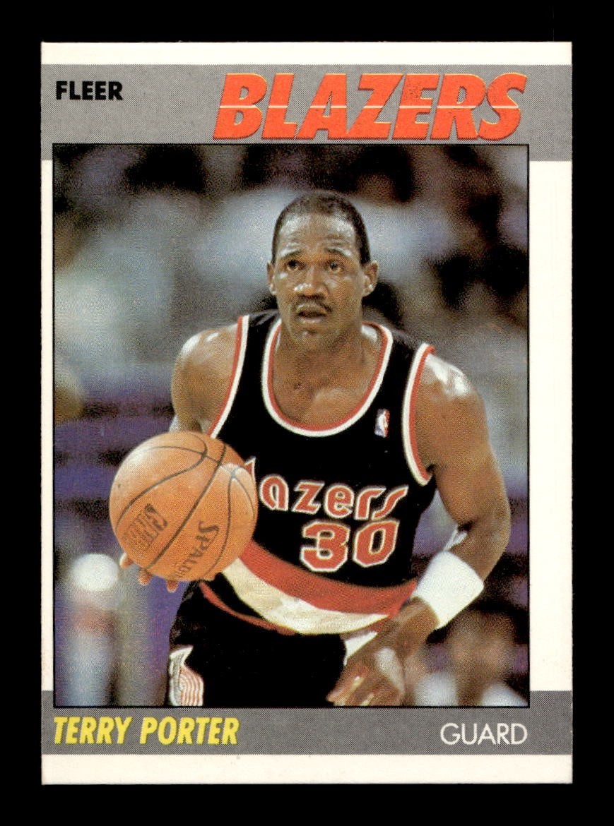 1987-88 Fleer #89 Terry Porter Trail Blazers NEAR MINT *4c