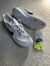 Nike Zoom Rival Distance Men  s Track Spikes Shoes White Black Size 10 DC8725-100