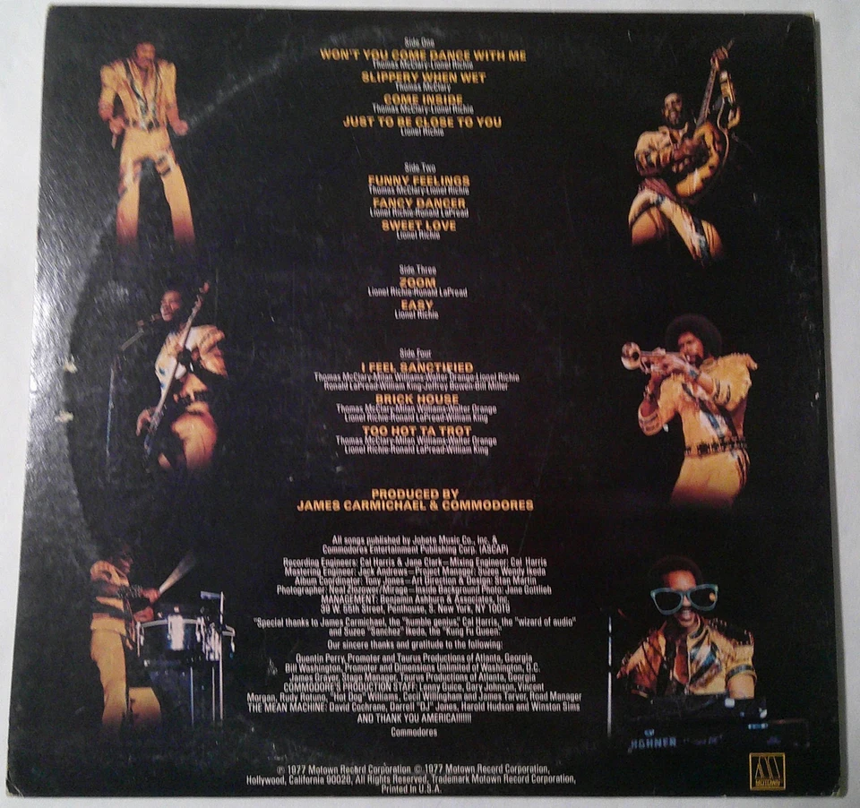 COMMODORES LIVE! 1977 Motown Double LP Record Set with Lionel Richie - TESTED - Image 3 of 4