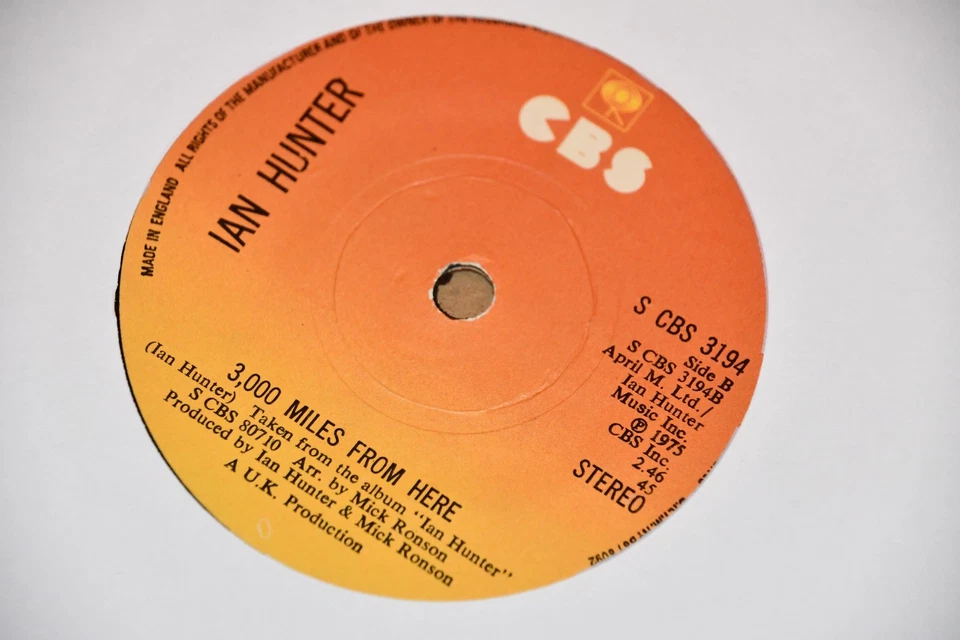 Ian Hunter - Once Bitten Twice Shy 7 Inch Vinyl Record - Image 3 of 3