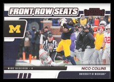 2021 Panini Contenders Draft Picks Front-Row Seats Red #28 Nico Collins Michigan