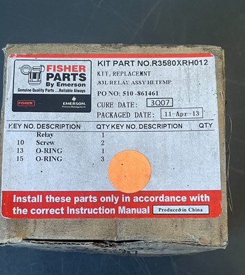 Fisher Parts R3580XRH012 Replacements Kit For High Temperature Relay