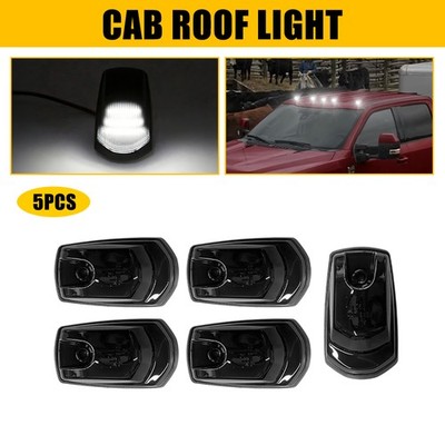 Amber/White LED Cab Roof Running Marker Lights 5X For 2017-2022 Ford Super Duty