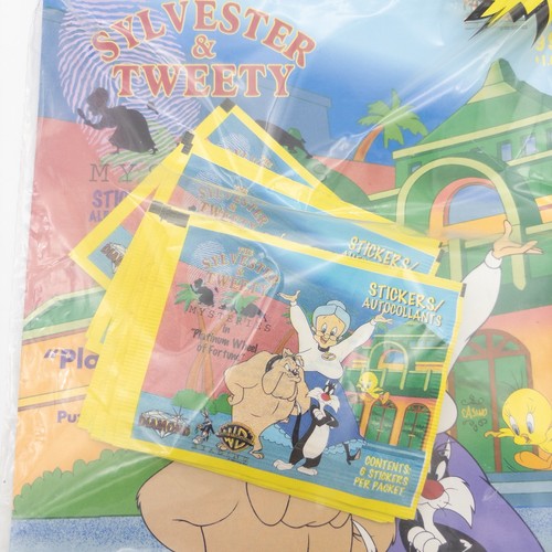 Diamond Sylvester & Tweety Mysteries Sticker Album + 10 Sticker Packs Sealed VTG - Picture 4 of 4
