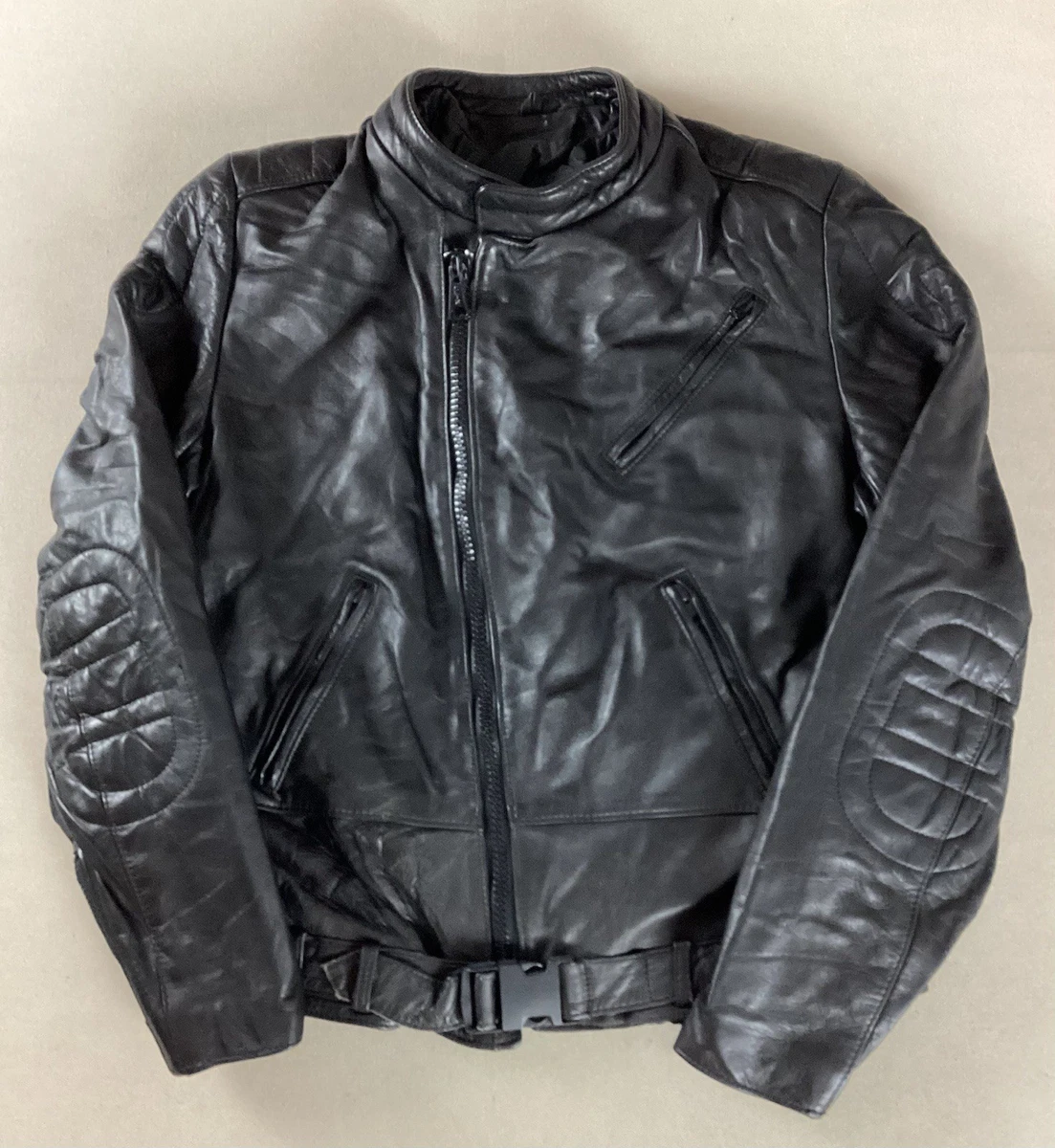 Men's Roadster Jacket In Black Vintage 'Distressed' Leather - Thursday