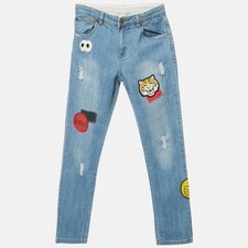 Stella McCartney Blue Denim Applique Detail Jeans 10 Yrs Waist 24