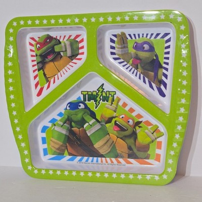 8'' TNMT Teenage Mutant Ninja Turtles Divided Kids Melamine Plate Zak Designs
