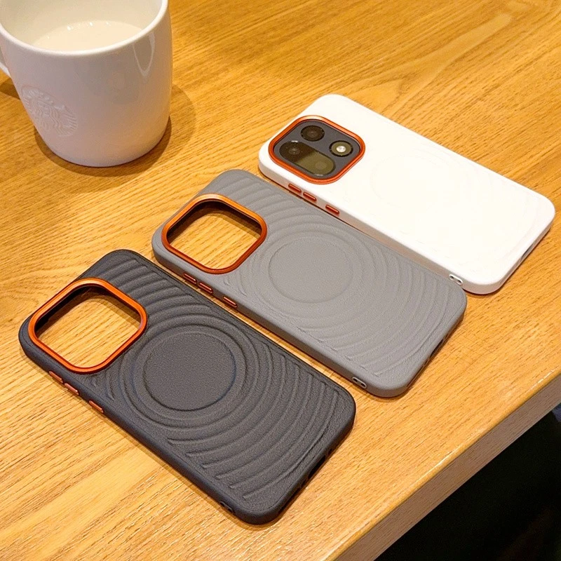 For OnePlus 15 5G, Fashion Hybrid Armor Ripple Pattern Magnetic Back Cover Case - Image 3 of 4