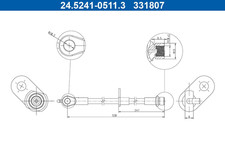 Bremsschlauch Hinterachse rechts für TOYOTA C-HR VAN