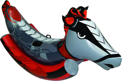 Rockin' Horse Swimming Pool Float Toy, Multicolored 84 Long X 40 Wide, Deflated