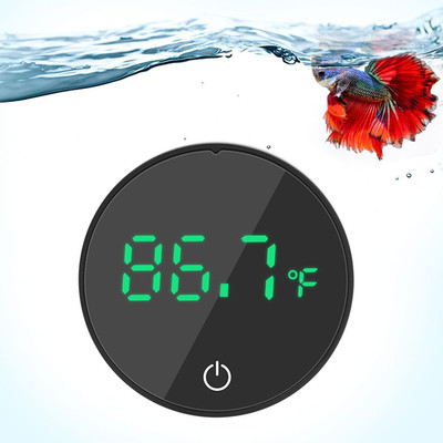 Aquarium Thermometer Rechargeable Digital LED Display Fish Tank Thermometer HD M