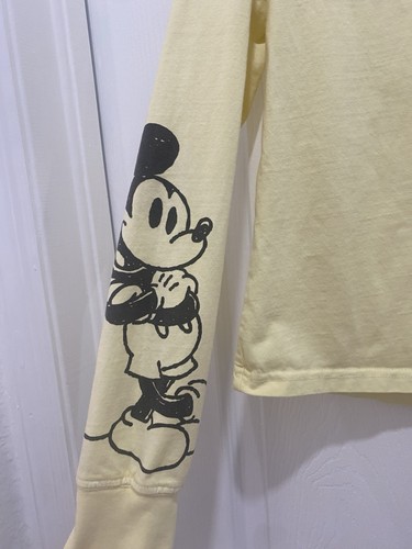 Gelb Disney Erwachsene Unisex Gr. XS Mickey Mouse Langarm Rundhals bestickt - Bild 4 von 9