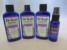 Dr. Teal's Soothe  Sleep Lavender Foaming Bath  Pillow Spray Travel Size Lot