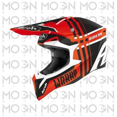 Airoh Wraap Broken Matte Orange Cross Enduro Helmet HRT ECE Motorcycle MX Off-Road
