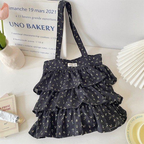 Large Capacity Women Floral Skirt Bag Cake Skirt Tote Handbag Travel - Photo 10/18