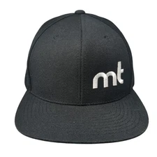 Mt Snapback Cap Black OS Adjustable Lightweight Embroidered The Classics Yupoong