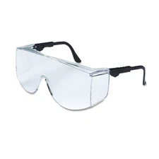 MCR Safety TC110XL Wraparound Safety Glasses - Black Frames/Clear Lenses New