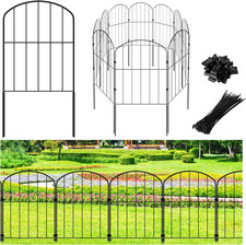 Decorative Garden Fence 24In H X 10.5Ft L , 10 Panels No Dig Garden Fencing A
