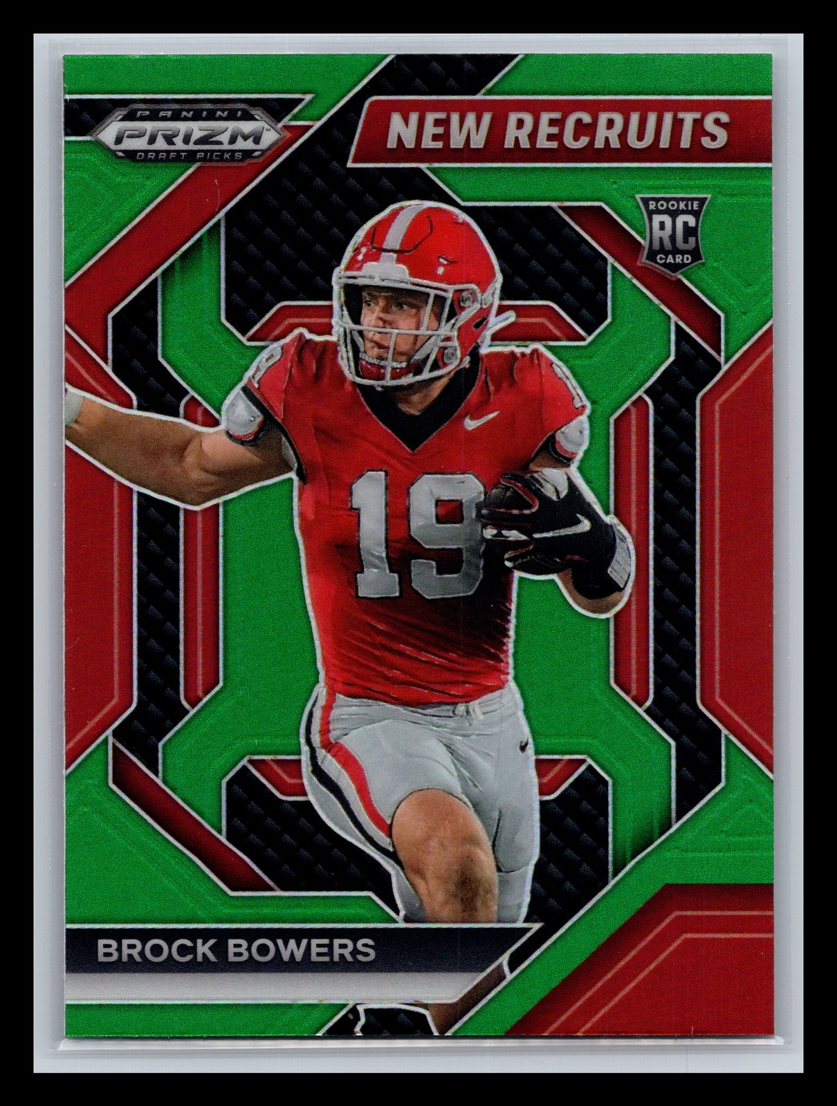 Brock Bowers Georgia 2024 Panini Prizm Draft Picks - New Recruits Green #NR-BBS