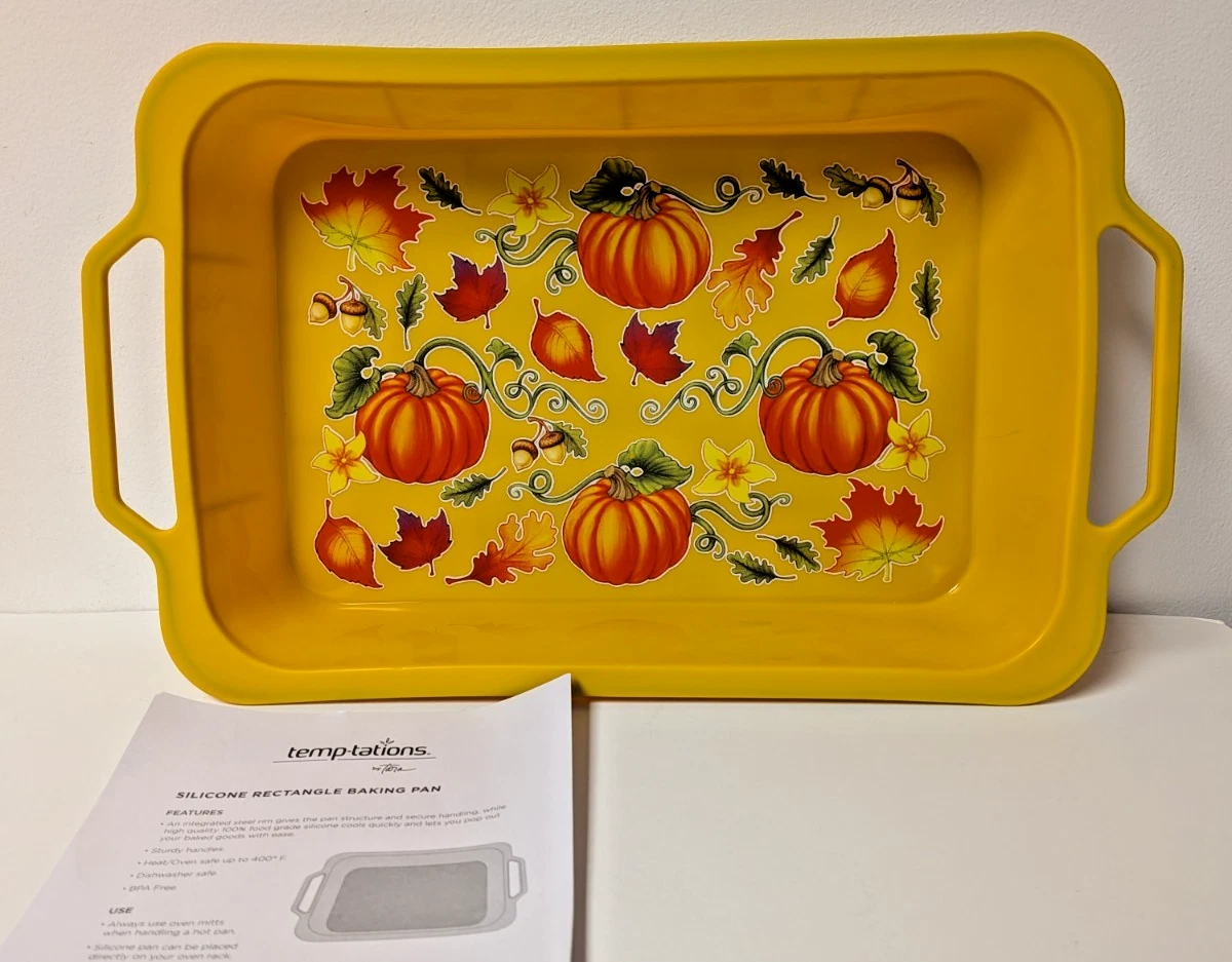 Temp-tations Seasonal Silicone Rectangular Baking Pan Fall Leaves Pumpkins New
Opens in a new window
