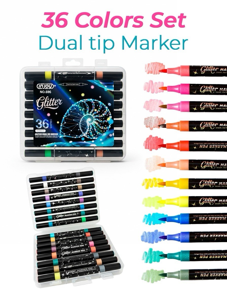 Set 18 Pcs 36 Colors Drawing Art Pens Gift