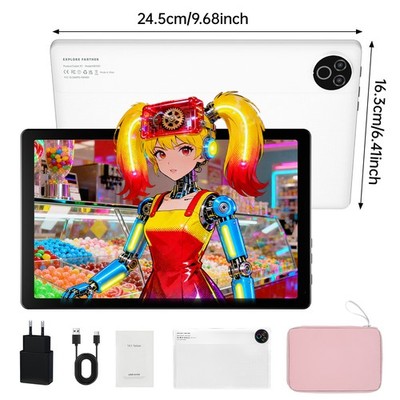 Tablet 10 Inch Android 15 OS GMS Tablets PC 1.8 GHz 5-Core 16GB+32GB (1TB TF)