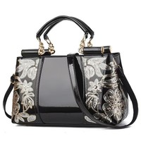 Ladies Handbags Designer Shoulder Tote Bag Women Glossy Patent Leather Handbag