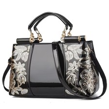 Ladies Handbags Designer Shoulder Tote Bag Women Glossy Patent Leather Handbag