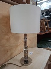 Beautiful Polished Cubic Glass Genuine Porta Romana Table Lamp