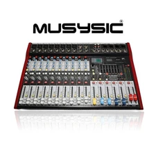 MUSYSIC Professional 12 Channel 8000W Power Mixer 24-bit FX Processor MU-P212fx