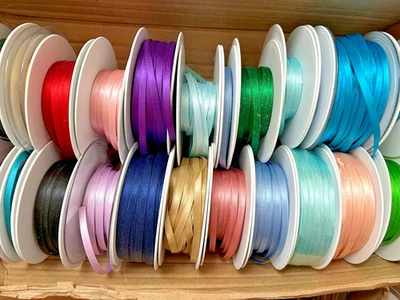 Berisfords 5MM Double Satin Ribbon Choice of Colours 5 Metres
