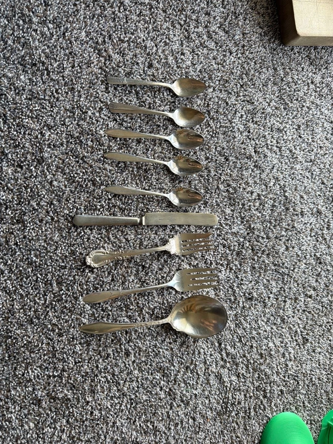 Vintage Mixed Set of Silverplated Flatware 9 Pcs