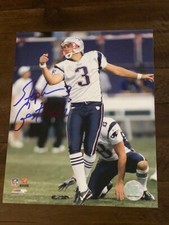 Patriots Stephen Gostkowski  Autograph 8x10 Photo Pose 3